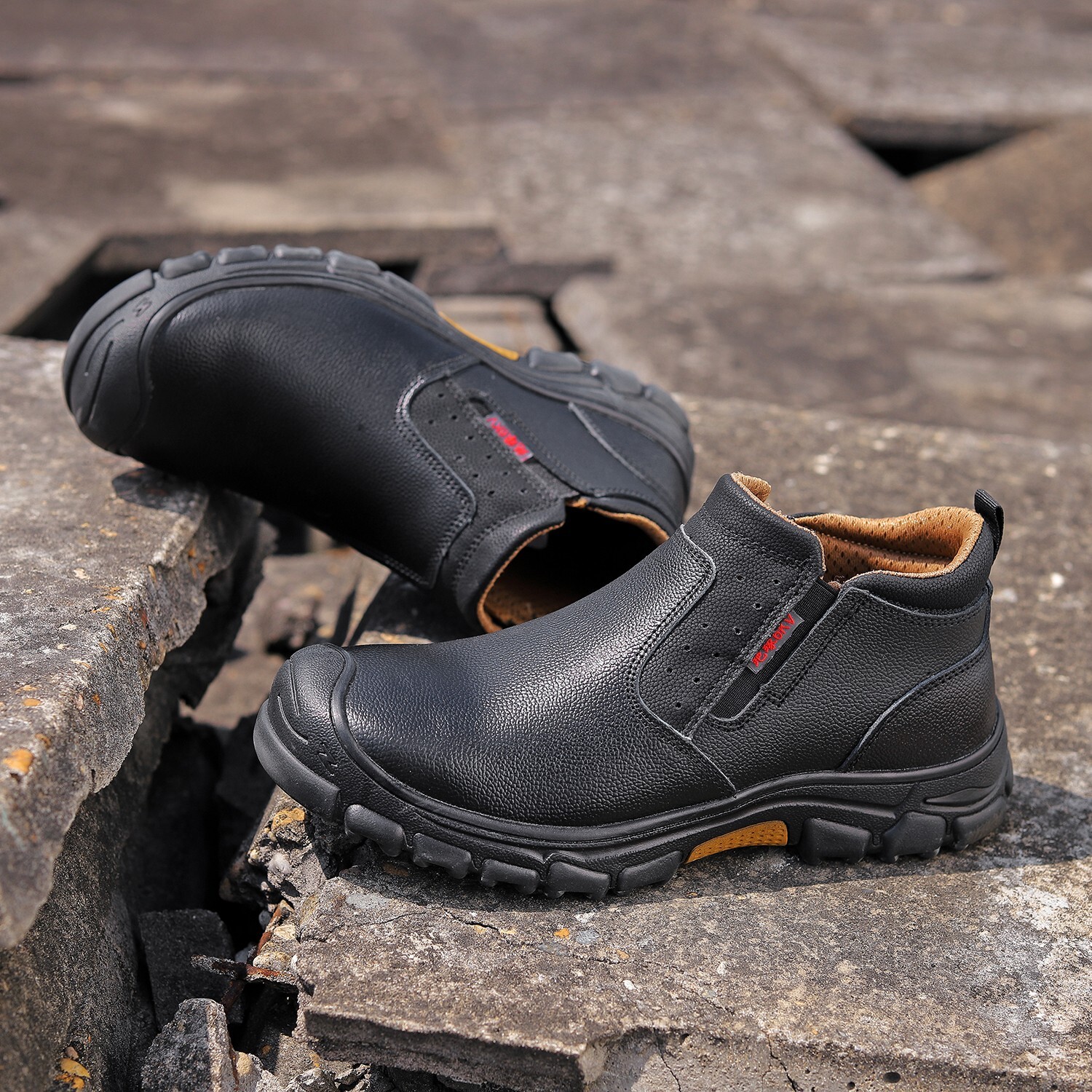 Steel toe shoes for Men New Composite toe work boot Anti-slip Welder Boots