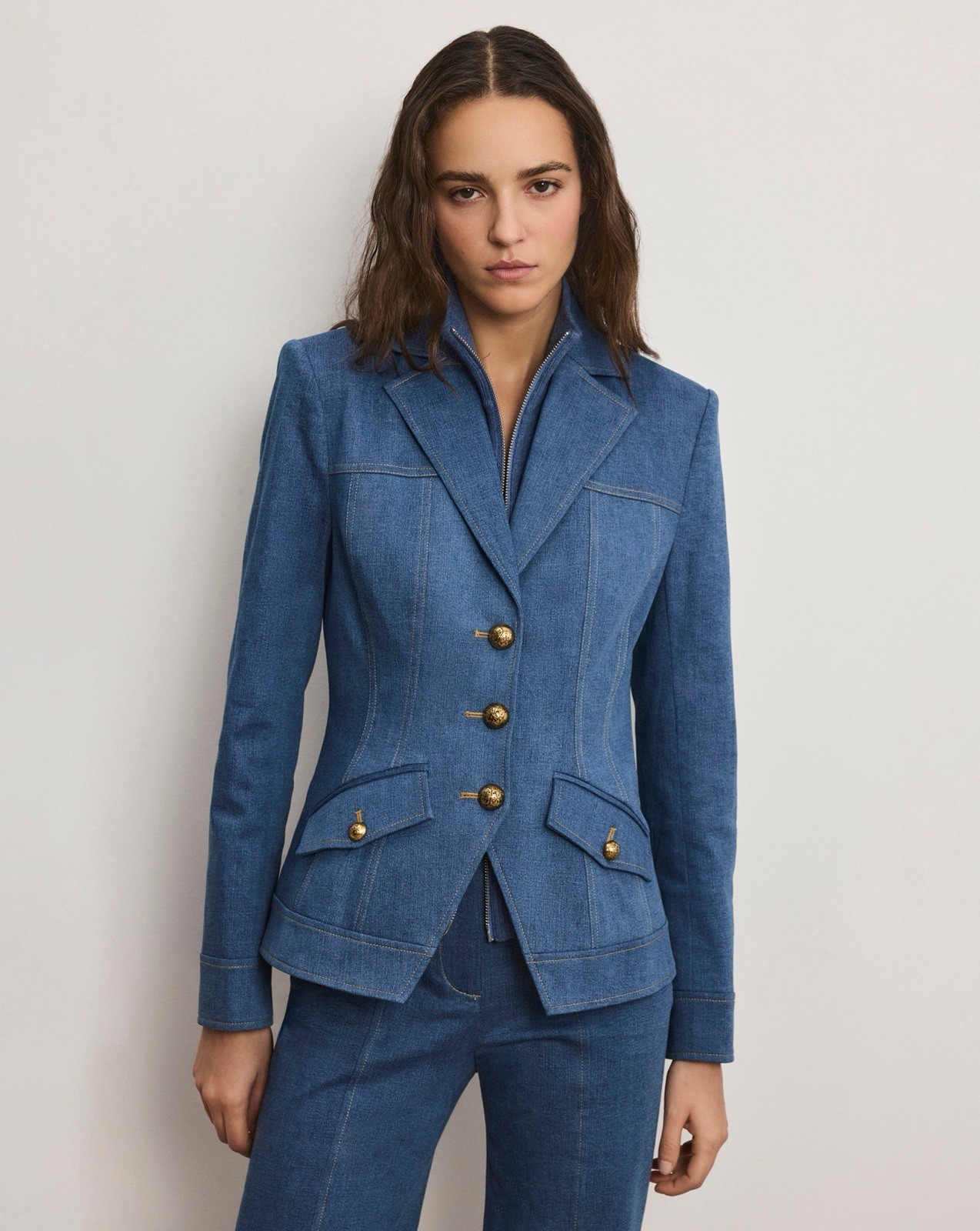 Veronica Beard Dickey Jacke Randy Denim Size 10 $ 798