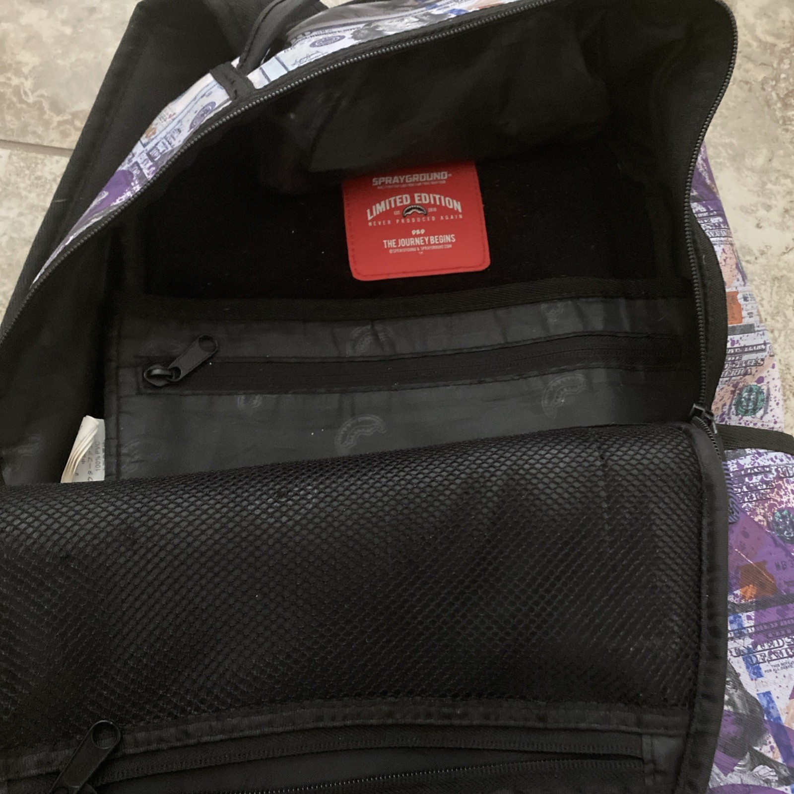 SPRAYGROUND BILLIONS IN THE BANK MONEY SPLAT BACKPACK LIMITED EDITION WITH TAGS