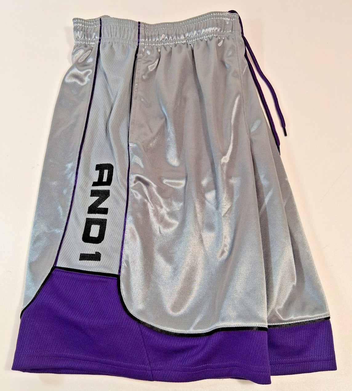 And1 Mens Basketball Gym Workout Shorts Grey Purple ALL SIZES M L XL 2XL 3XL