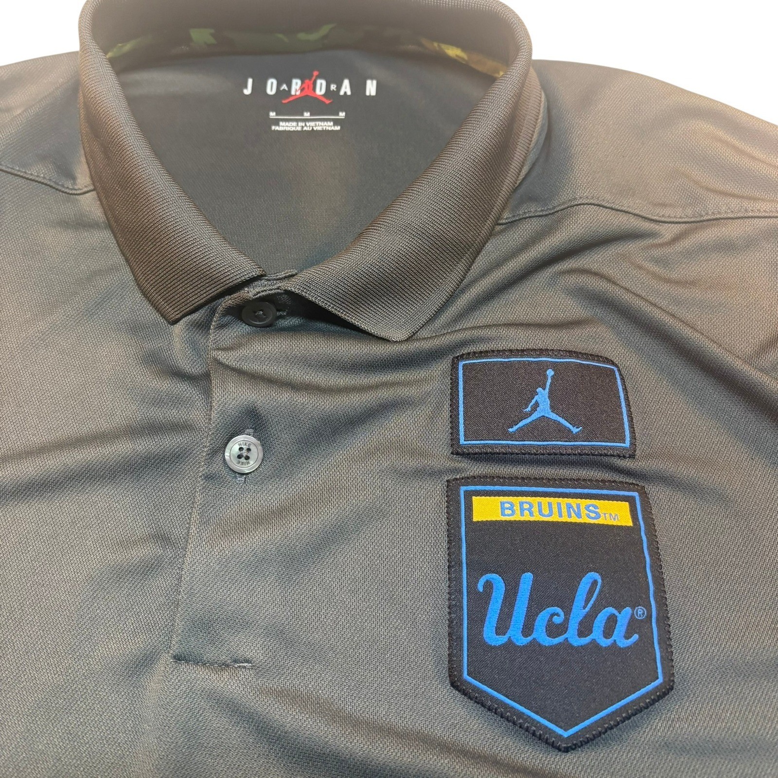 Jordan UCLA Bruins Salute to Service Polo Shirt US Flag Patch Medium