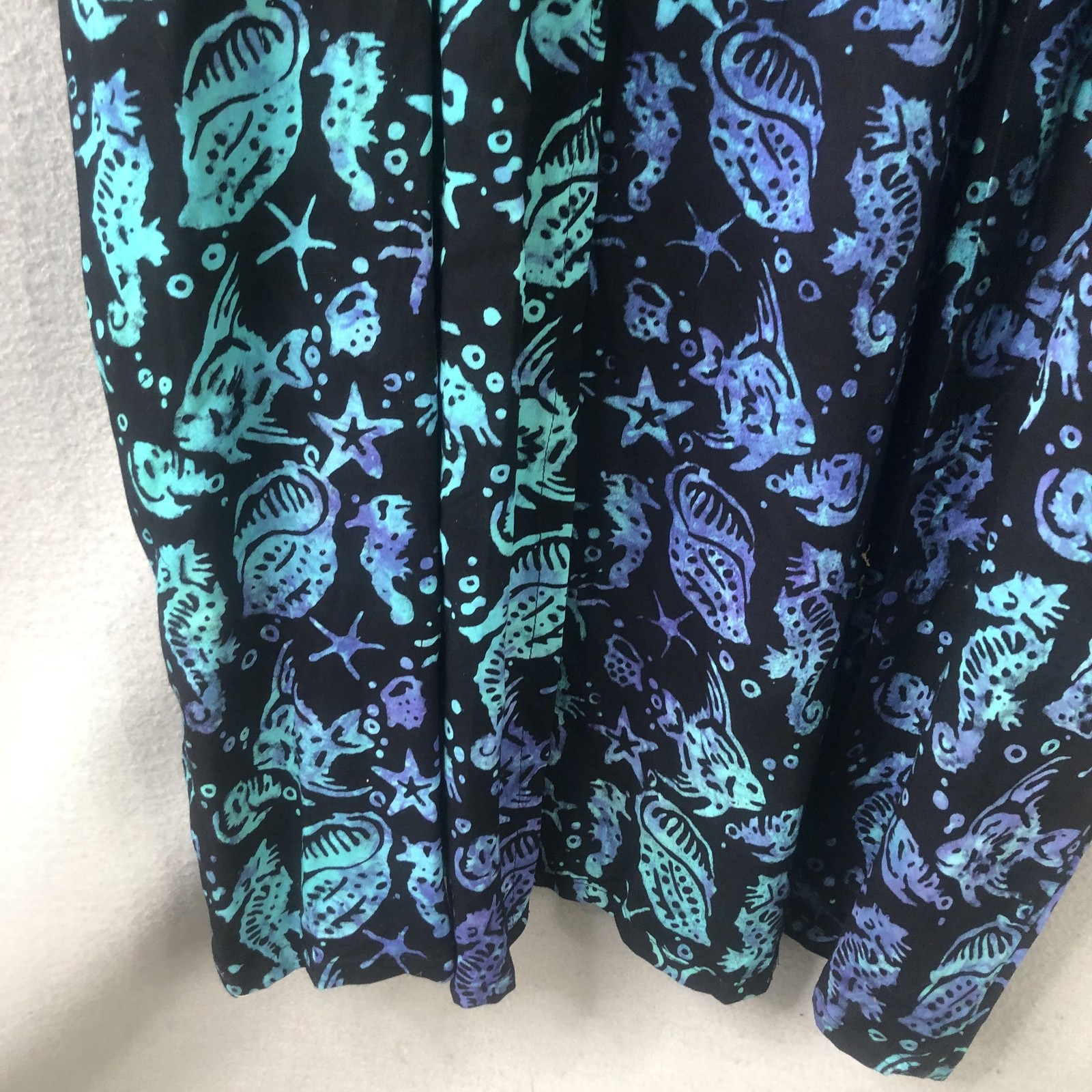 Sea Horse Topper Womens One Size Multicolor Tropical Ocean Beach Resort Cruise