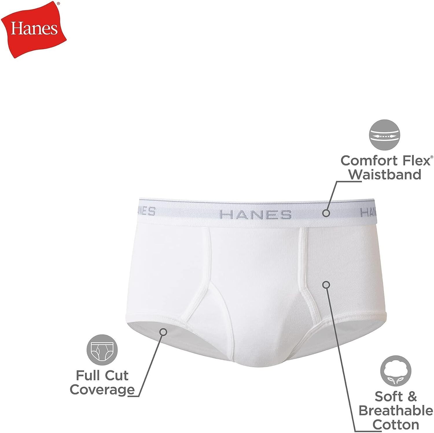 Hanes Men’s Tagless Briefs Underwear (9 Pack)