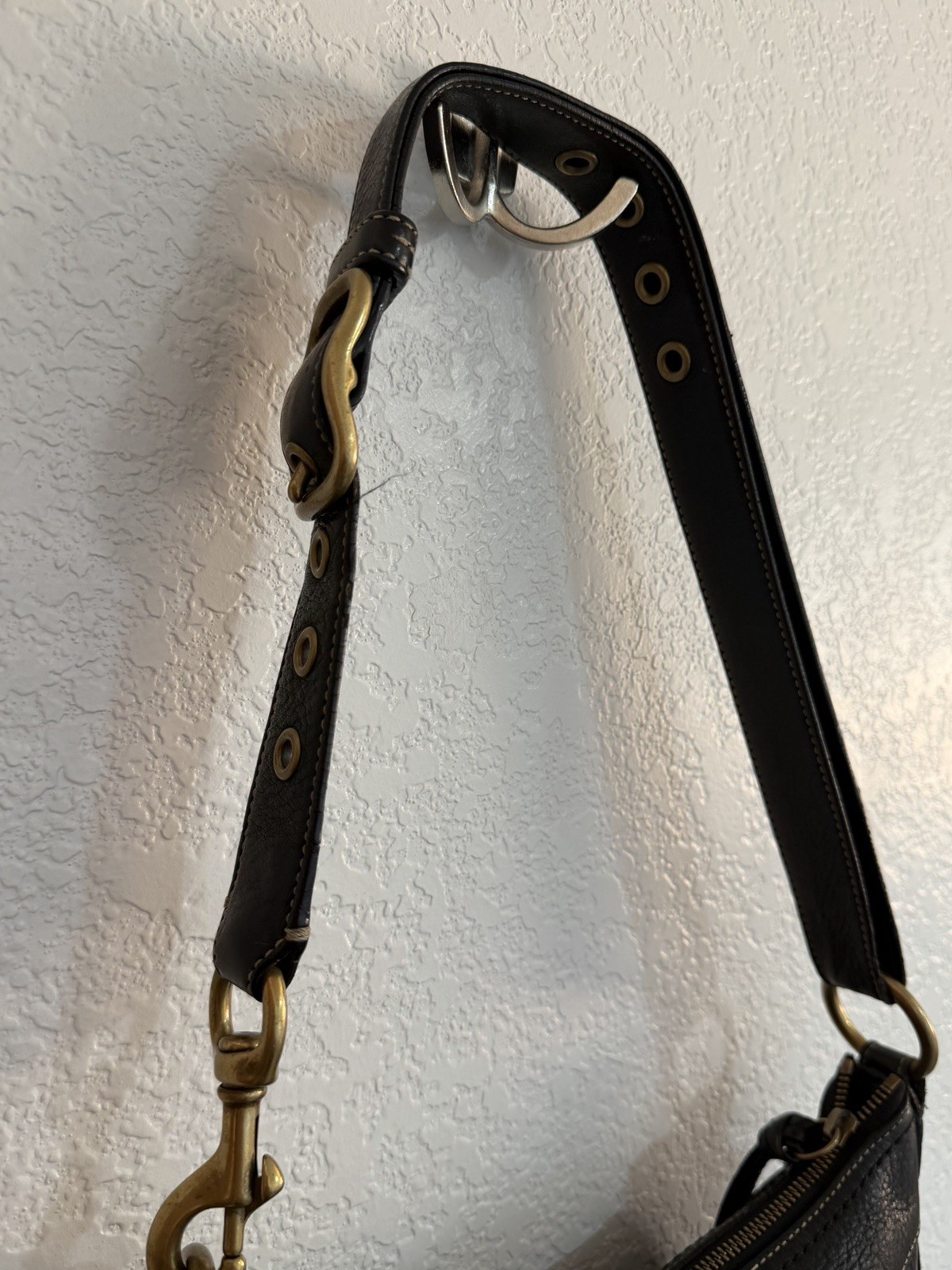 Coach Black Bleecker Laced Slim Duffel