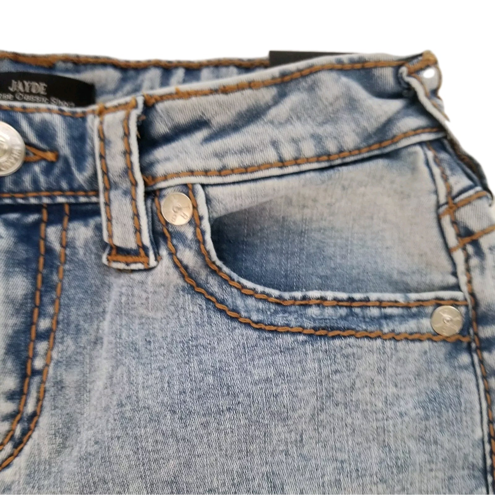 True Religion Jayde Light Wash Denim Mid Rise Classic Shorts Size 27 $159