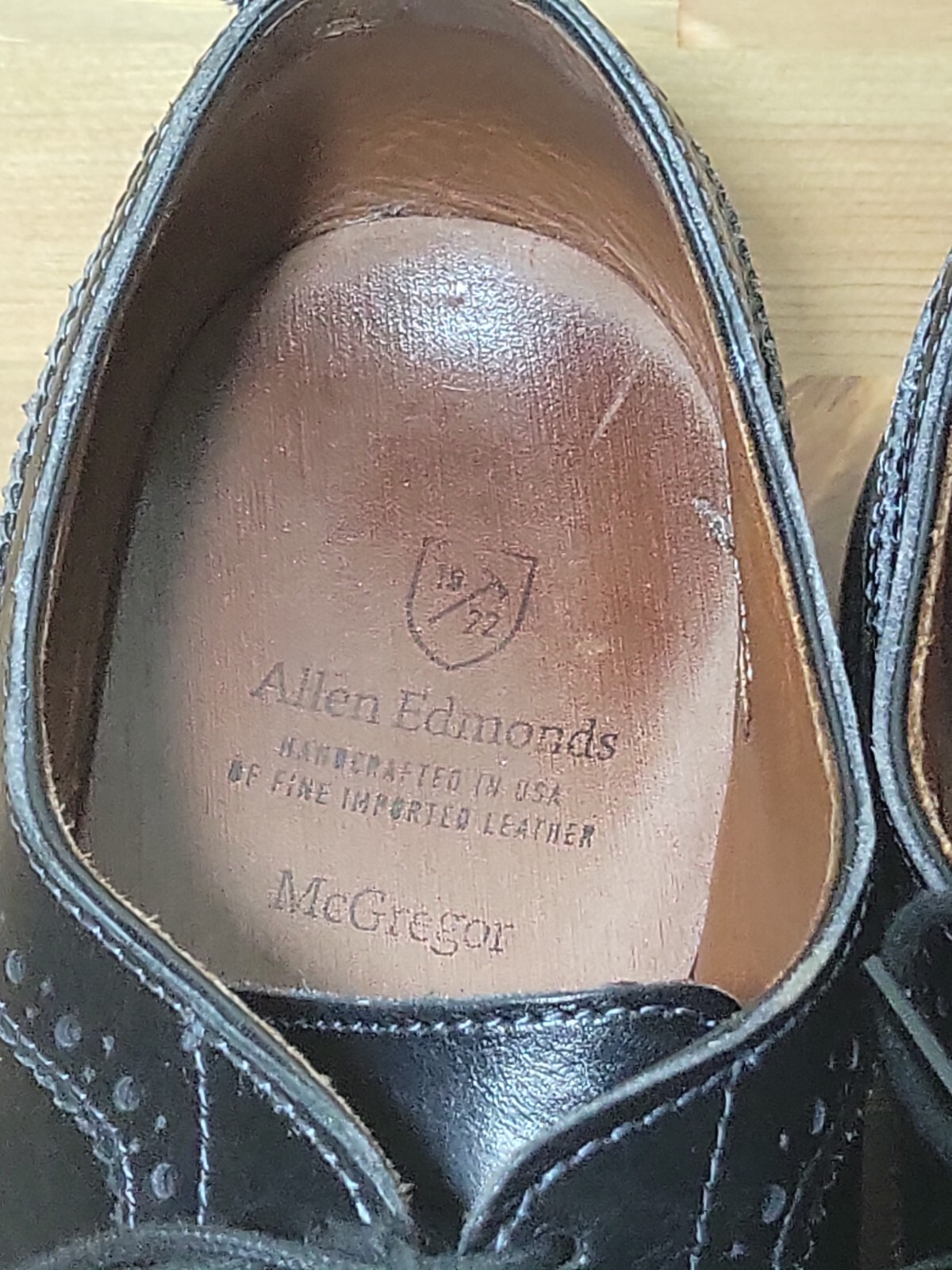 Allen Edmonds “MCGREGOR” Men’s Leather Wingtip Blucher Oxfords Sz 11 Black 4552
