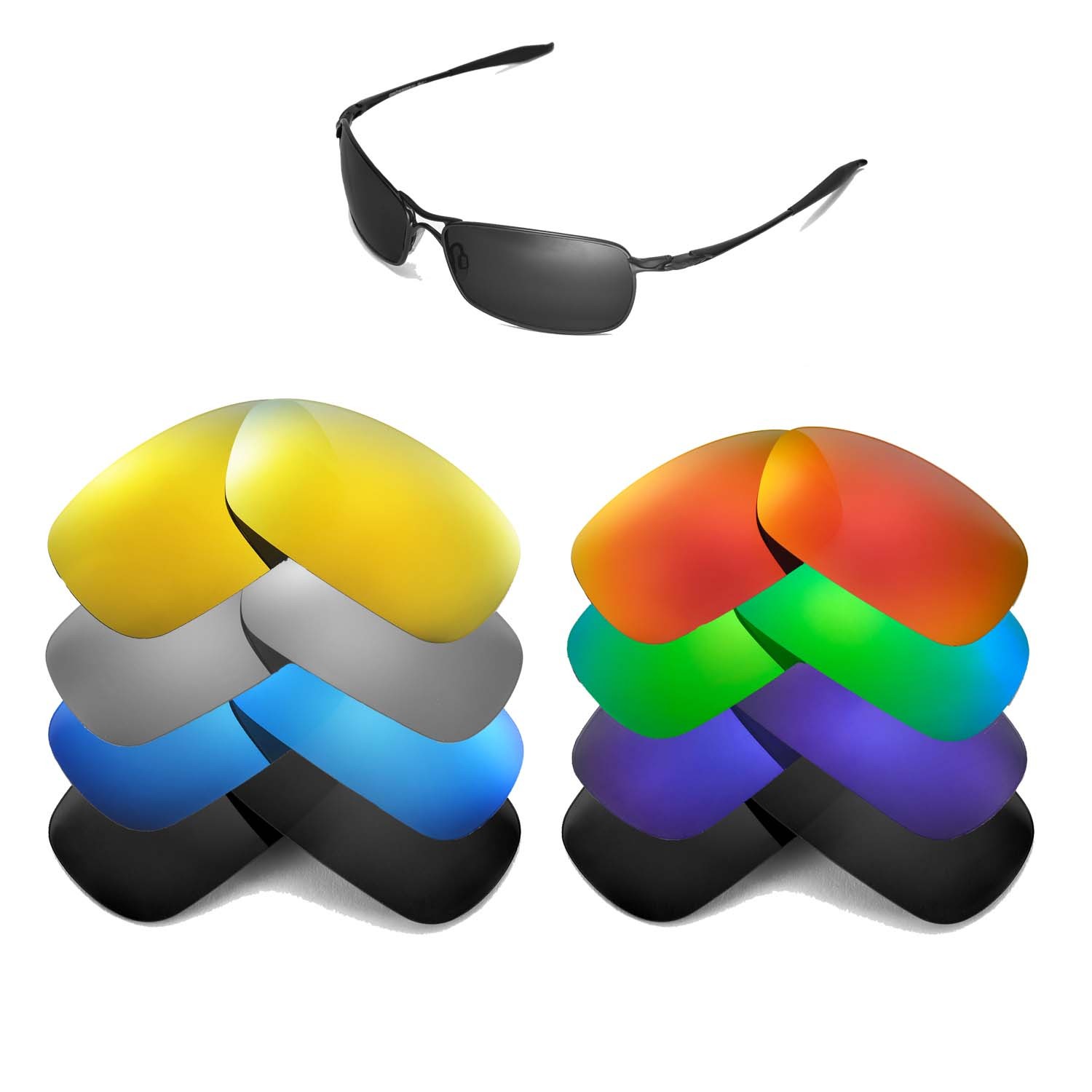 Walleva Replacement Lenses for Oakley Crosshair 2.0 Sunglasses-Multiple Options