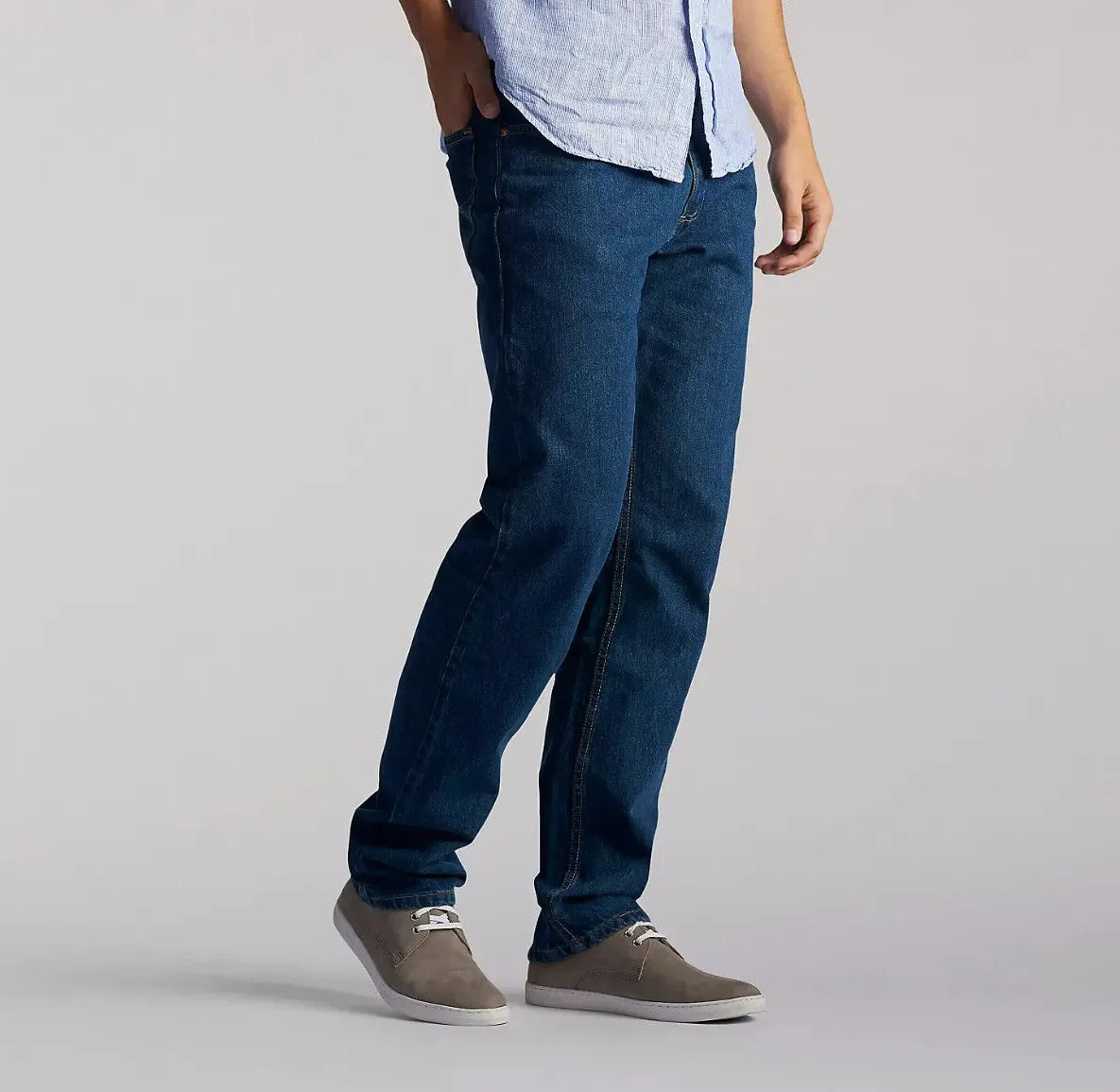 Lee Men’s Regular Fit Straight Leg Jeans Classic Heavyweight Denim Pants 2008973