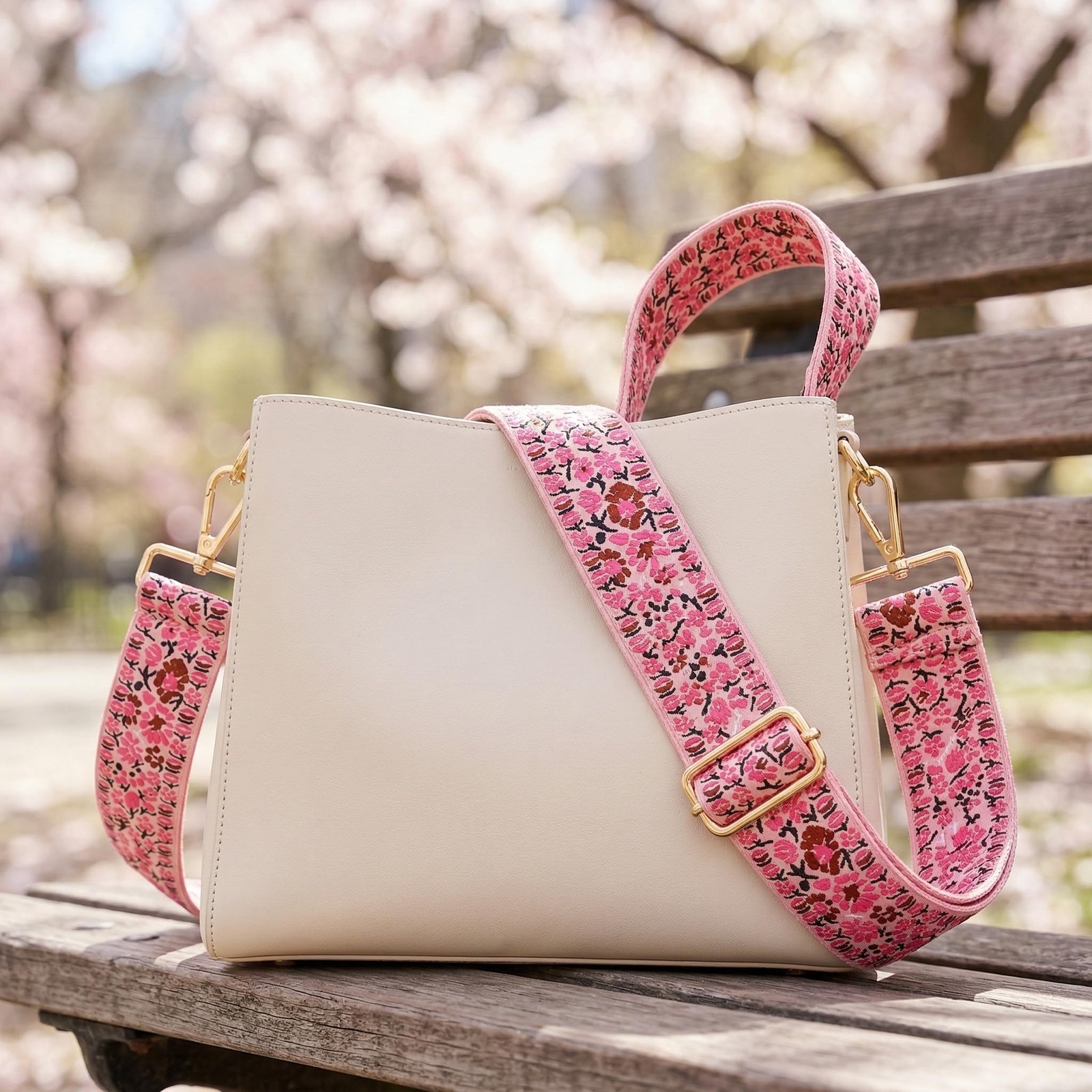 Flower Purse Strap Replacement Embroidery Crossbody Wide Shoulder Strap Adjus…