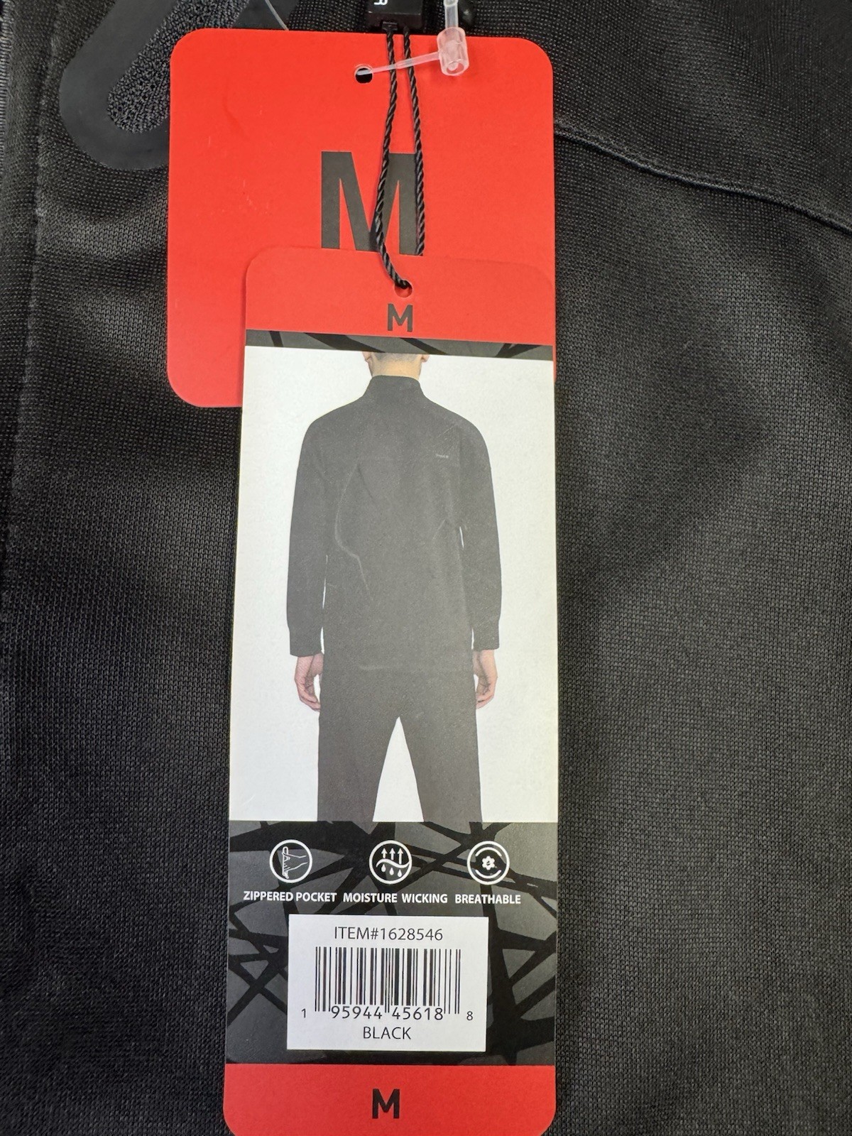 SPYDER Active Black Full Zip Breathable Jacket Moisture Wicking Size Medium