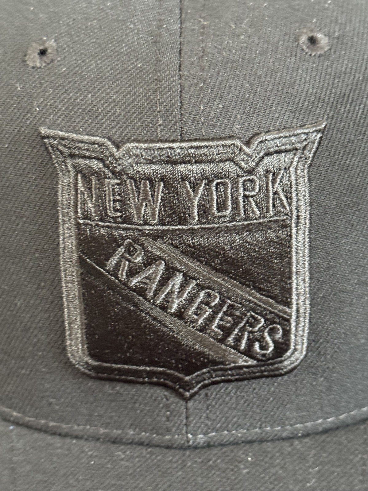 Mitchell & Ness New York Rangers Snapback Flat Brim Black Hat S1363