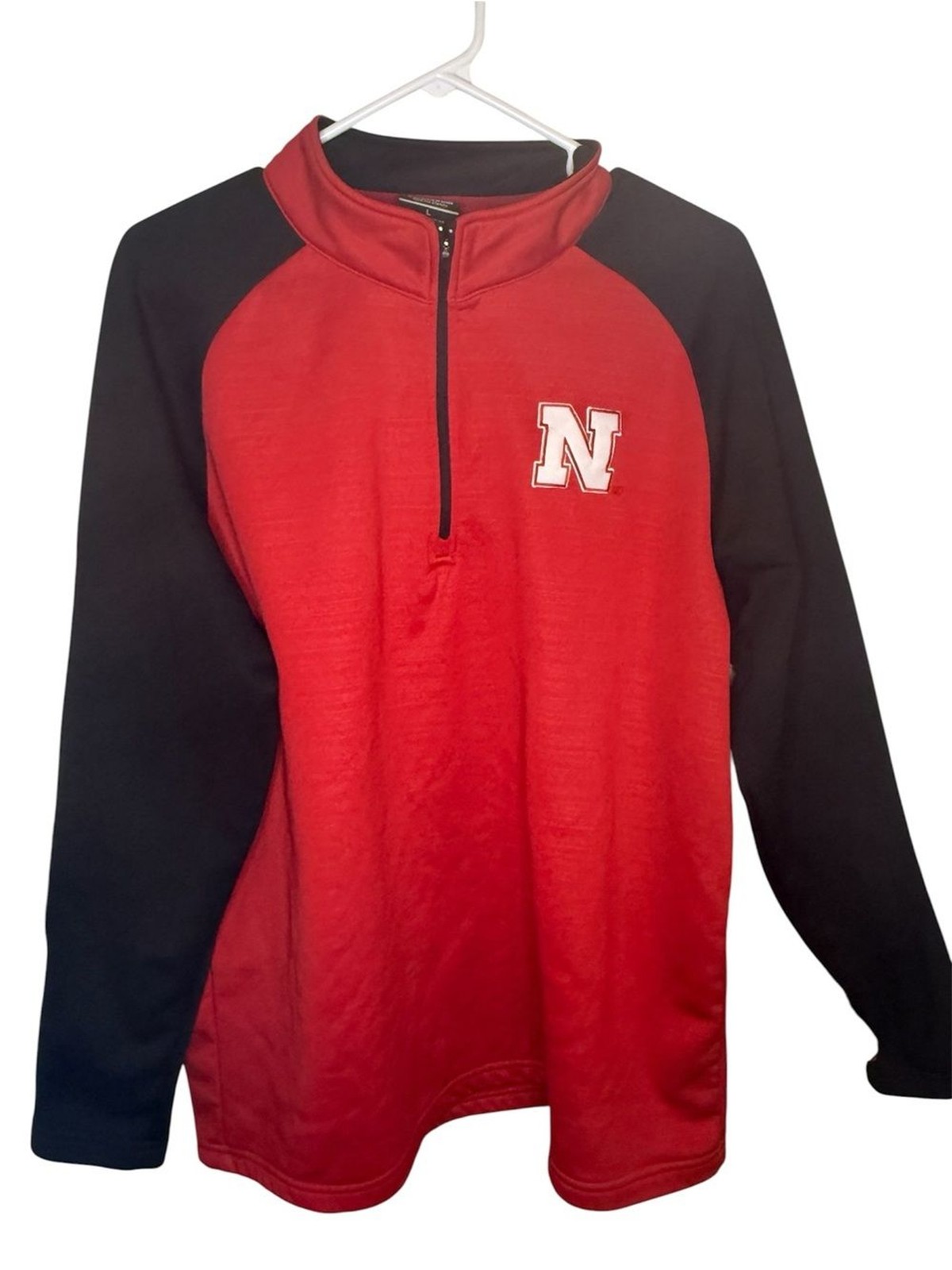Colosseum Nebraska Cornhuskers 1/4 Zip Fleece Pullover Red Black Boys L