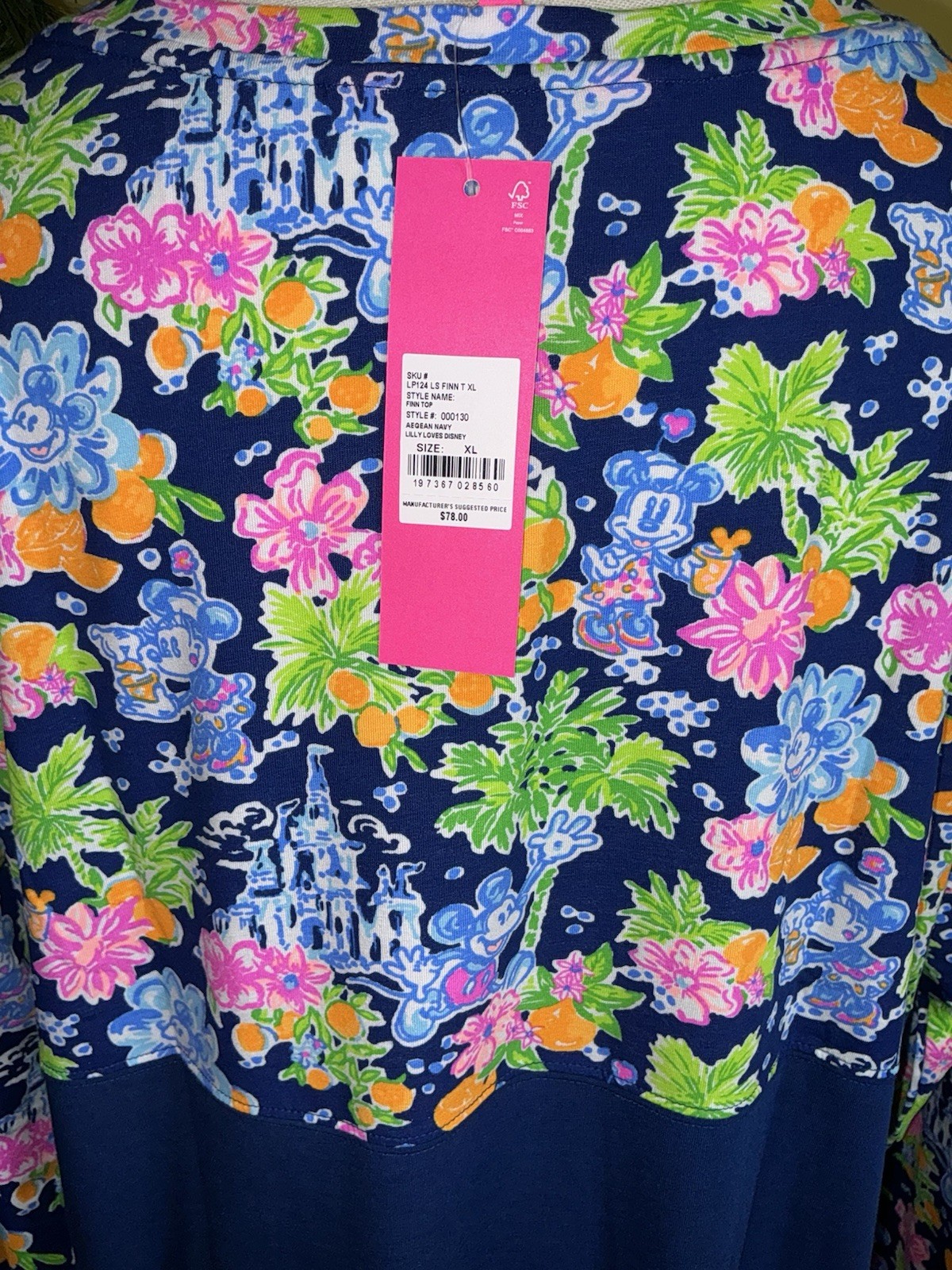 Lilly Pulitzer NWT Finn Top Lilly Loves Disney Size L,XL