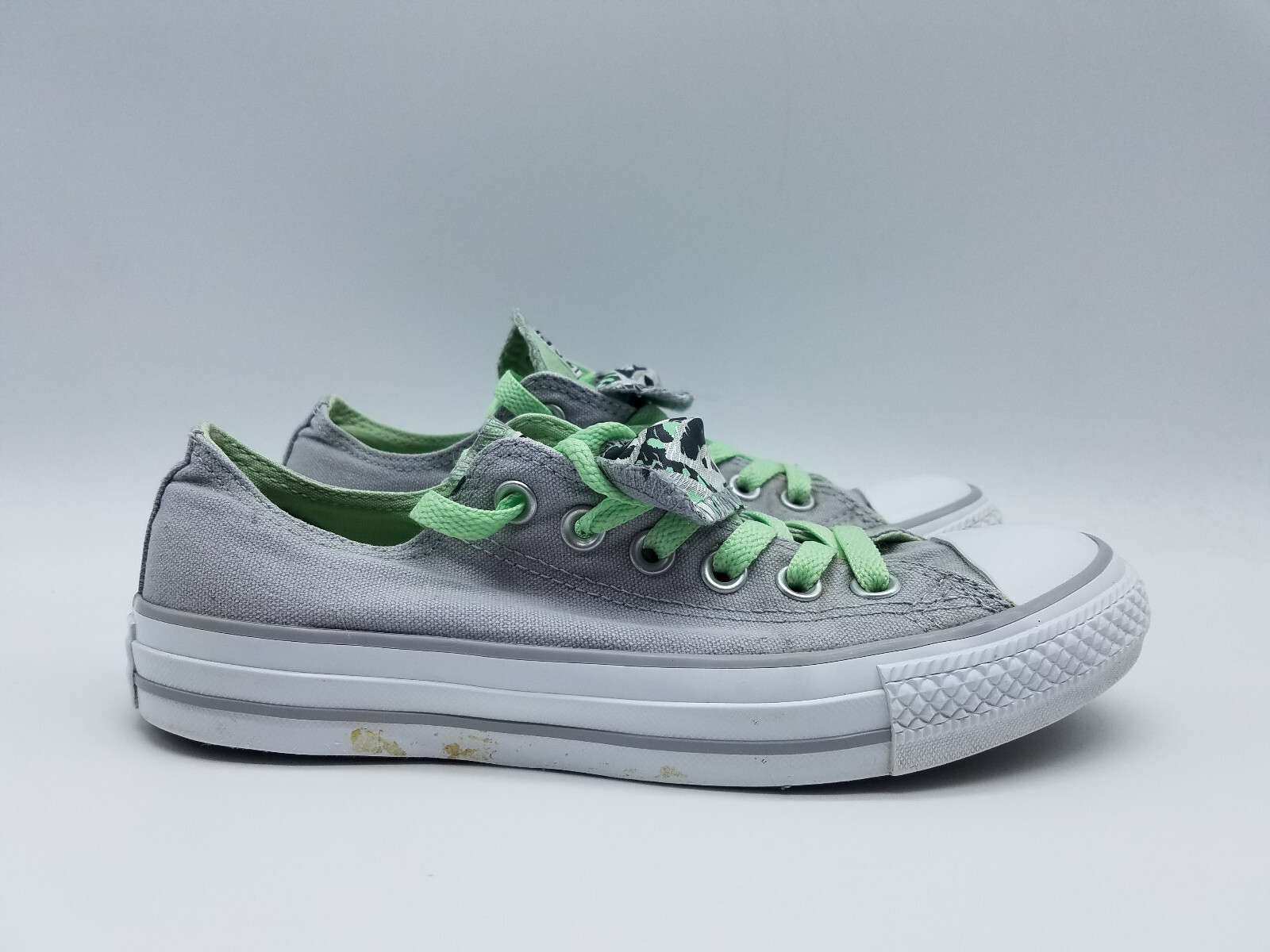 Converse All Star Double Tongue Women’s Sneakers Size 7 Gray Mint Green
