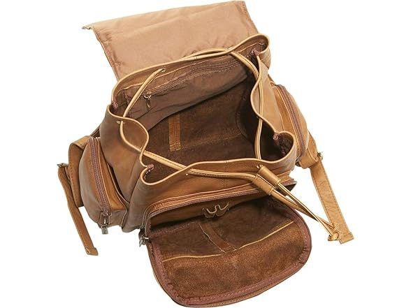 Le Donne Leather Classic Multi-Pocket Backpack ” Original and Authentic”