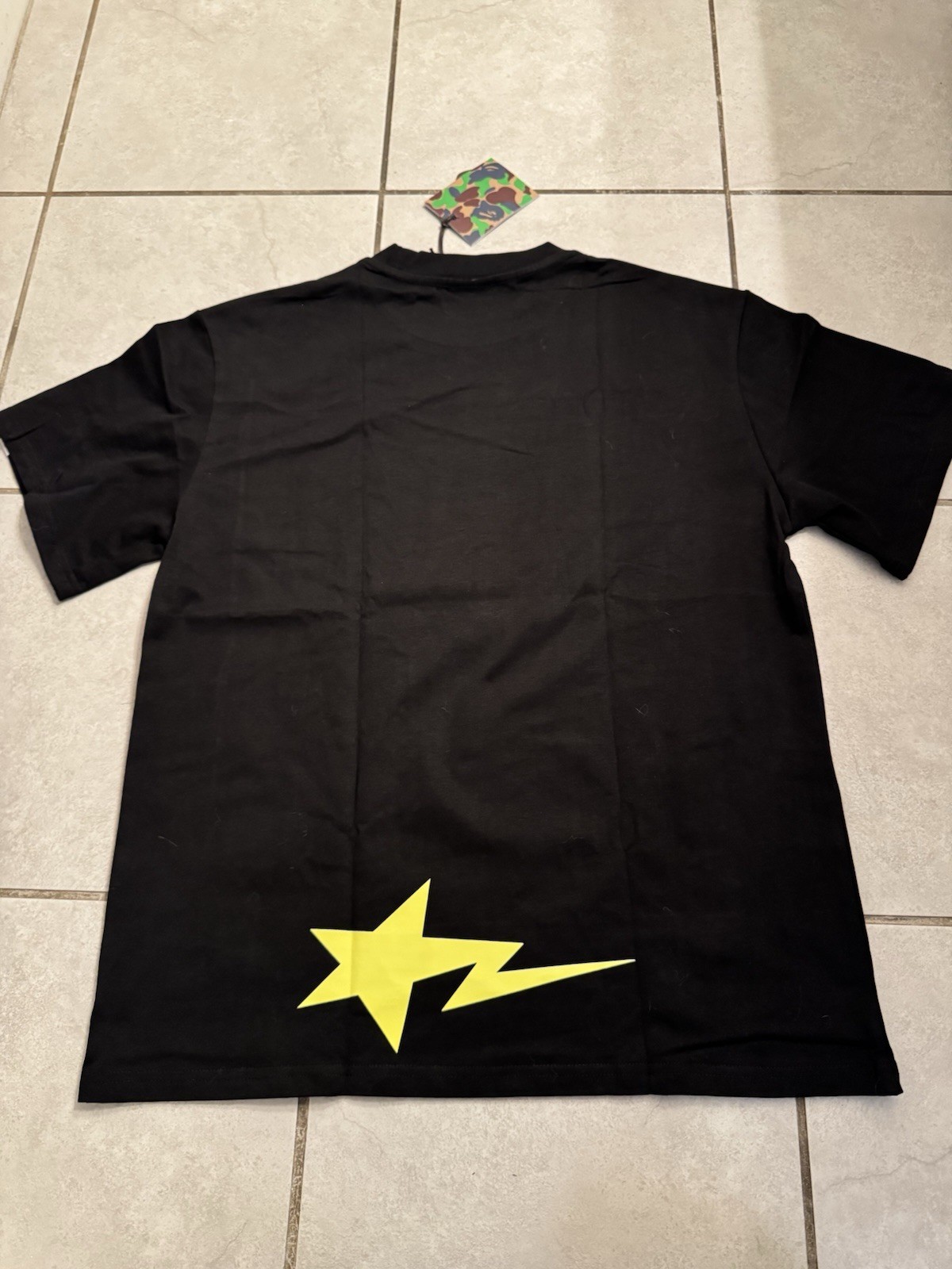 A Bathing Ape BAPE x Stüssy Logo Graphic Crew Neck T-Shirt Black/White M