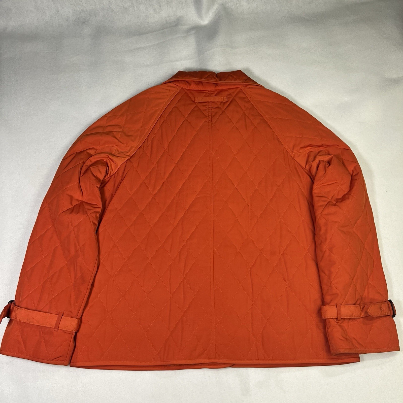 Talbots Orange Quilted Button Front Short Jacket Women’s Size Medium