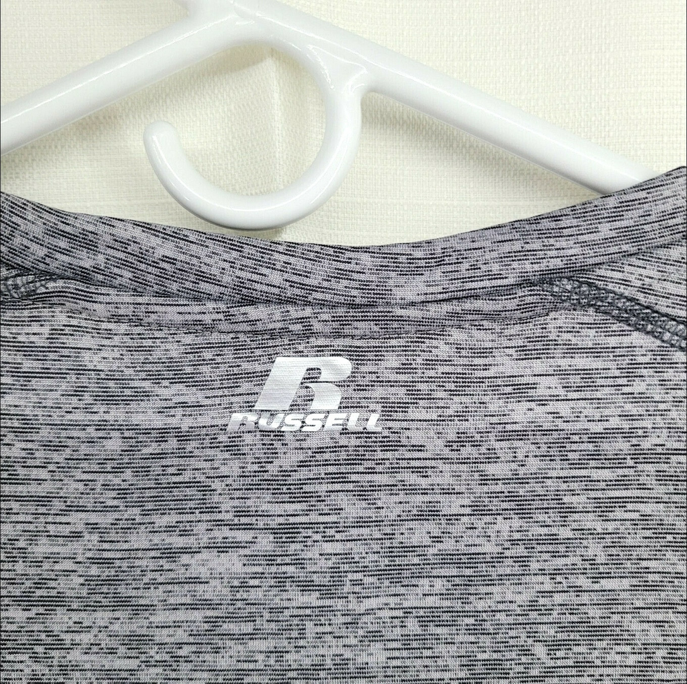 Russell Dri-Power 360 Fitted Men’s Size XL Concrete Gray Stretch Gym T-Shirt