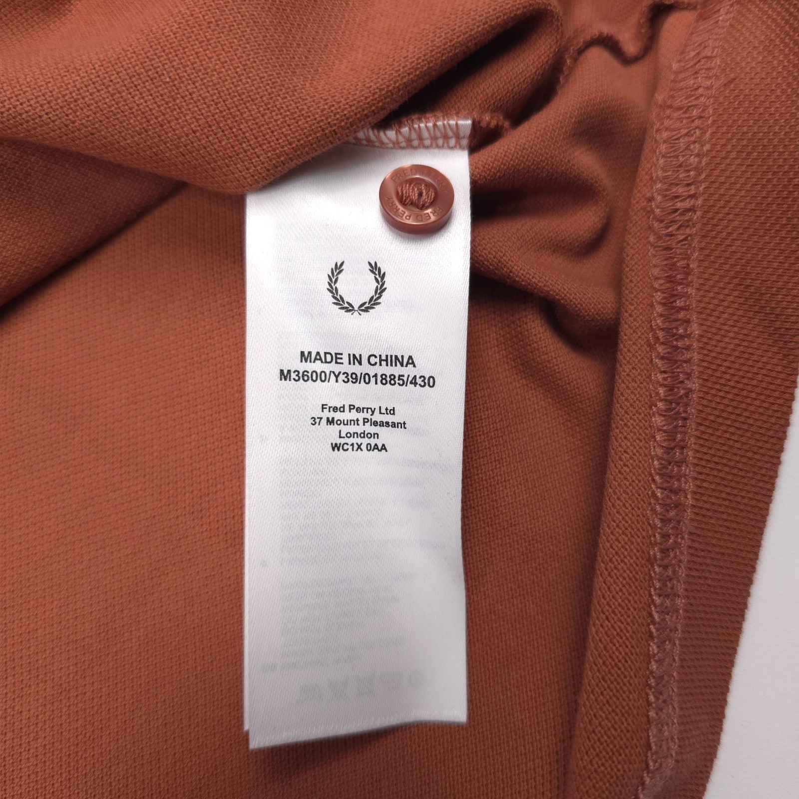 Fred Perry M3600 Twin Tipped Pique Polo Shirt Mens Medium Slim Fit Cinnamon