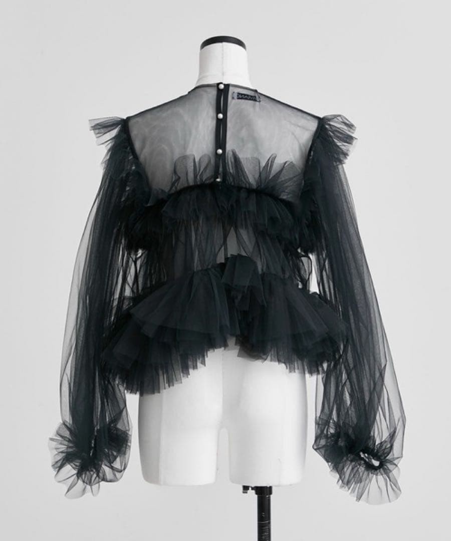 VIVIANO Layered Tulle Blouse Top Size M Studious Limited Edition