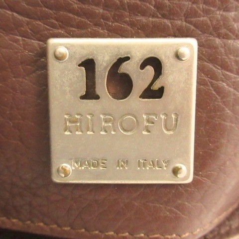 Hirofu Leather Rucksack Brown Ladies 12.6in Vintage Condition B