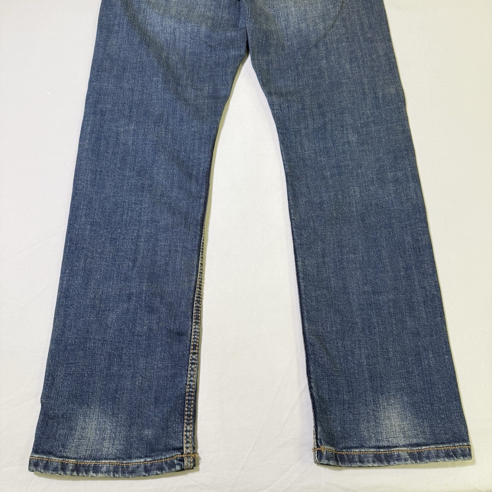 Wrangler Retro Jeans Mens 30×32 Blue Slim Straight Western Denim Pants Cowboy