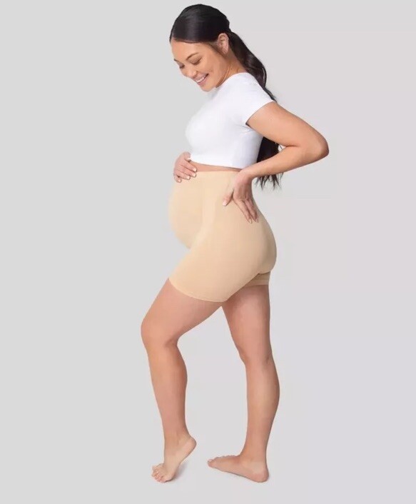 Womens Belly Bandit Basics Maternity Support Shorts – Nude Size Large