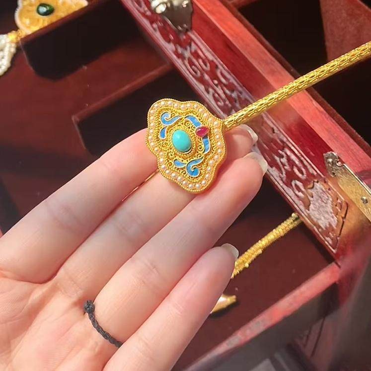 Ruyi Hairpin Women Vintage Chinese Style Handmade Hair Stick