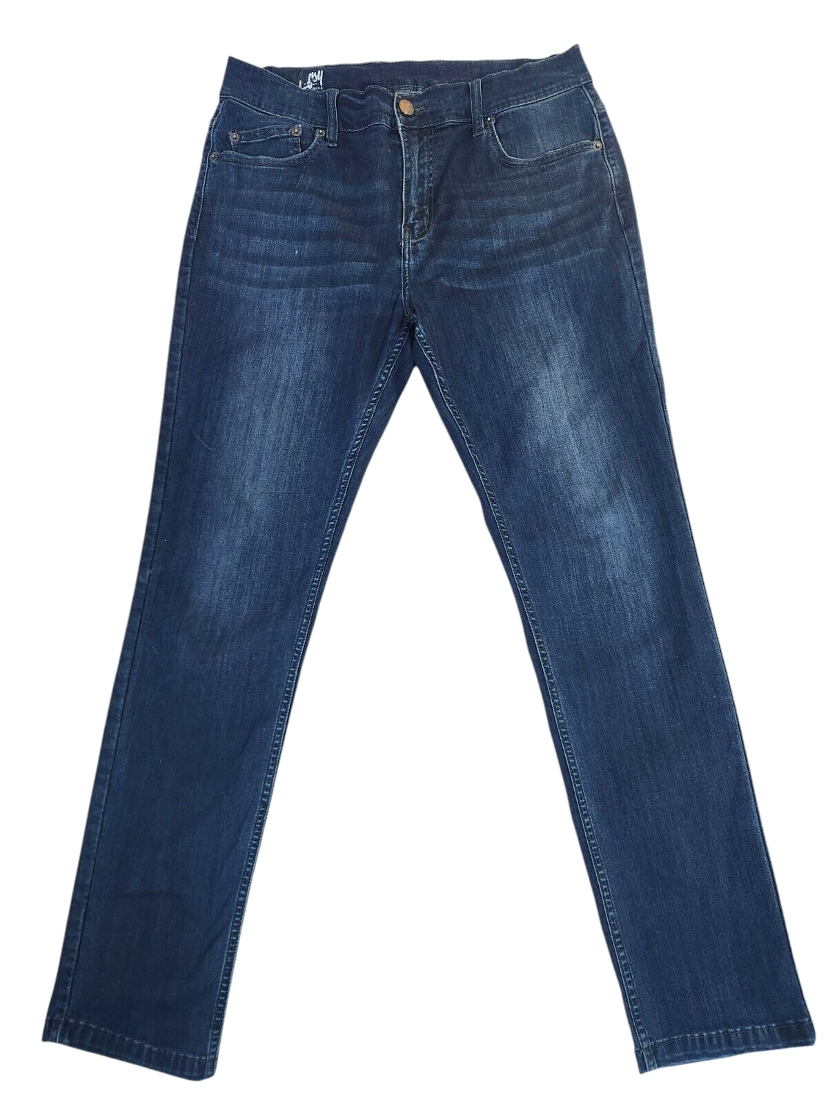 Mugsy Fultons Jeans Men’s 34×32* (33×31) Dark Wash Stretch Blue Denim FLX3NFU