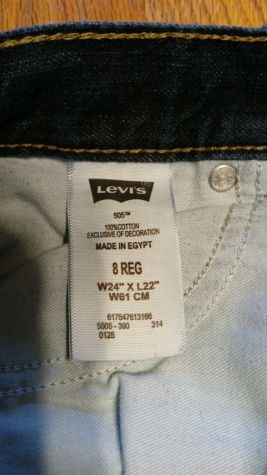 Levis 505 Regular Jeans Youth Size 8 Reg W24 L22 Blue Denim Kids