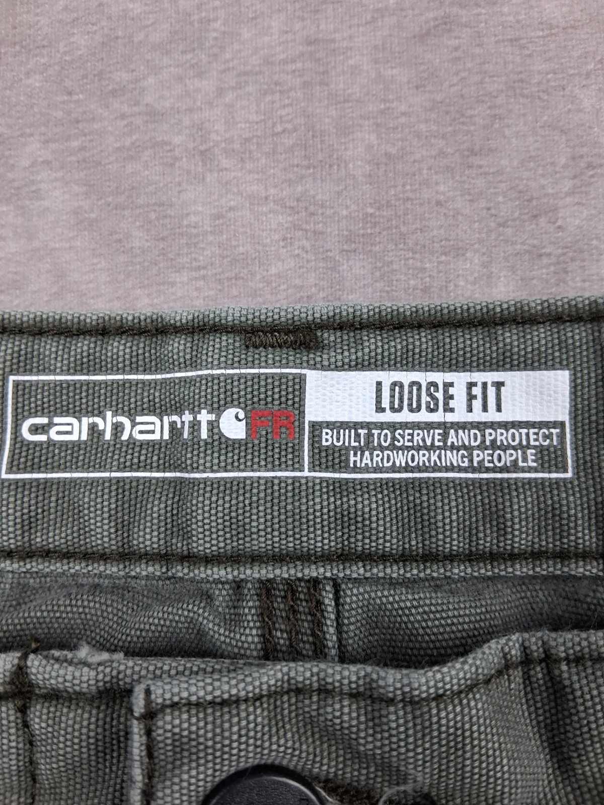 Carhartt FR Flame Resistant Pants Mens 37×33 Fit Green FRB159 MOS Loose CAT 2