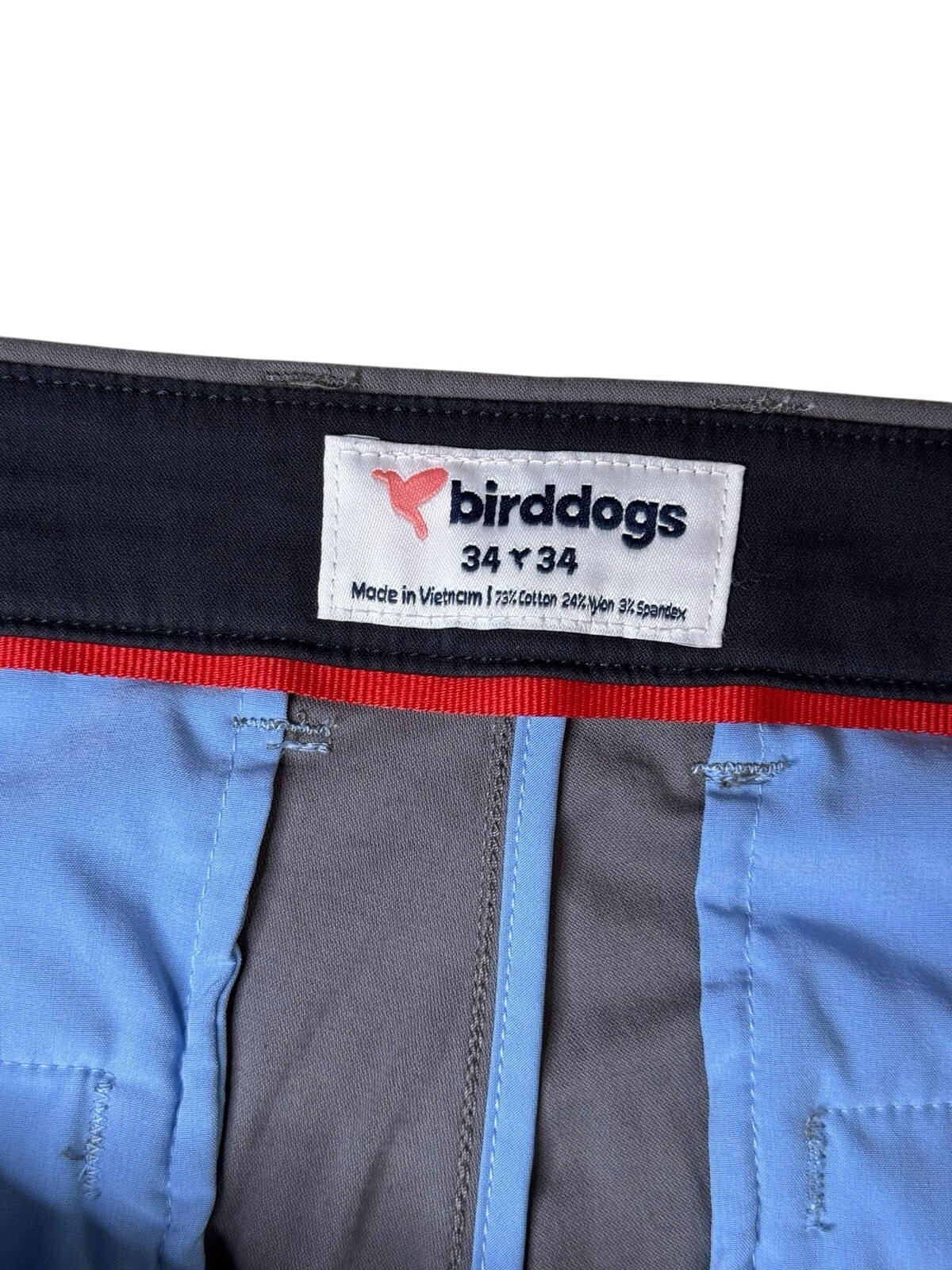 Mens Birddogs Stretch Khakis Stephen Jobs Unlined Graphite Gray Pants 34×34 -30″