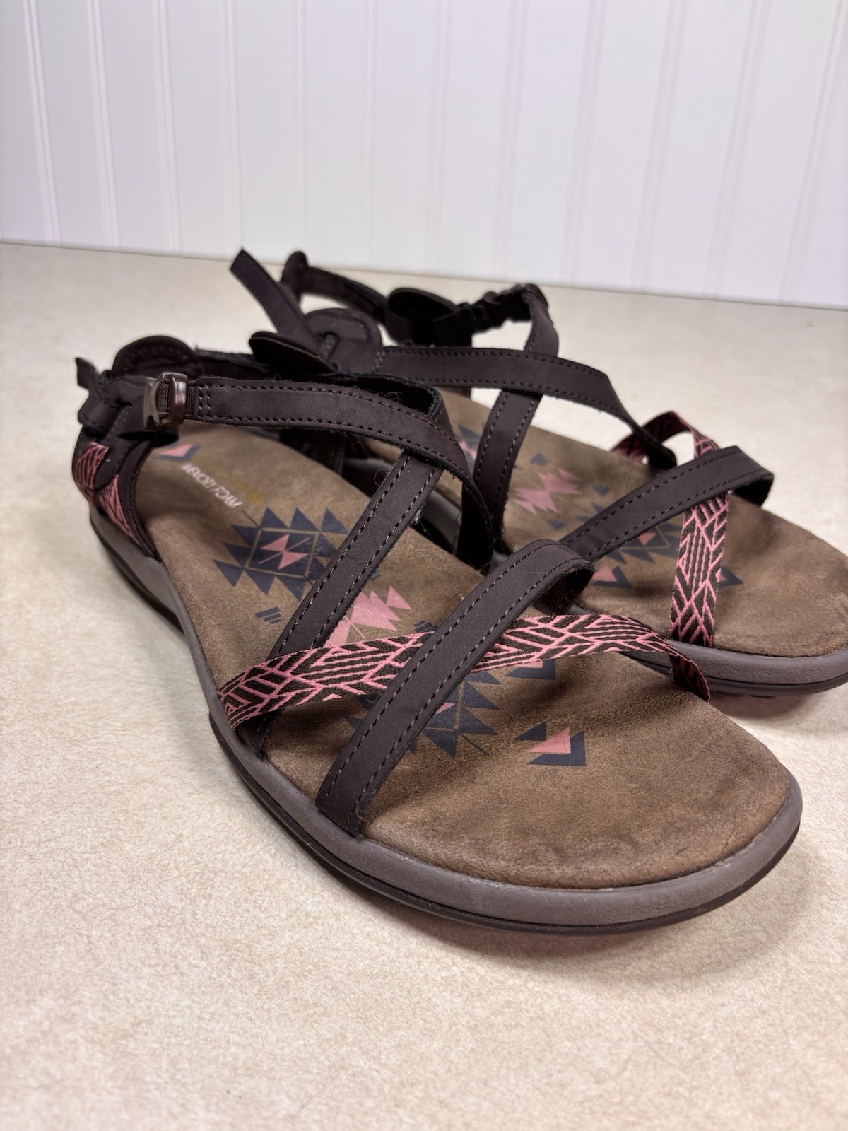 Skechers Reggae Slim – Vacay Sandals Thin Strappy Buckle Slides Women’s Sz 9.5