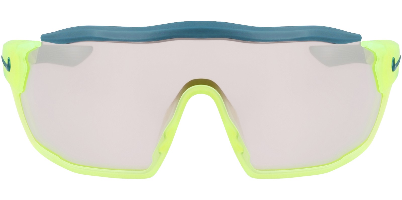 Nike Show X Rush E Matte Volt Sport Shield Sunglasses w/ Mirror Lens DZ7369 702