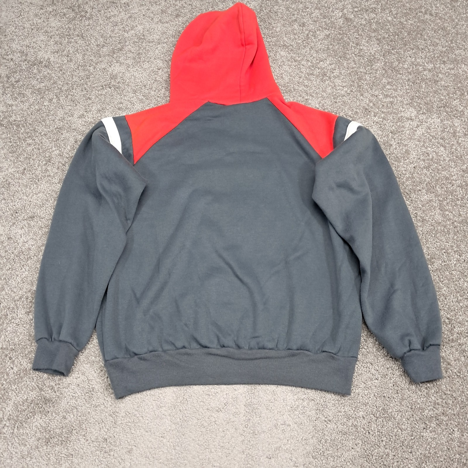 Vintage Mac Gregor Men’s 1/4 Button Up Hoodie Red X-Large