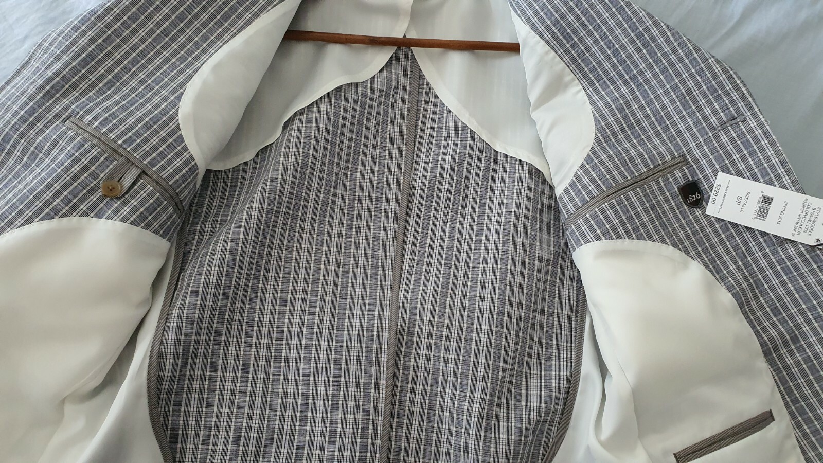 Black Brown 1826 Bright Navy Stripe Mens Linen Jacket Coat Size S MSRP 229 NYC