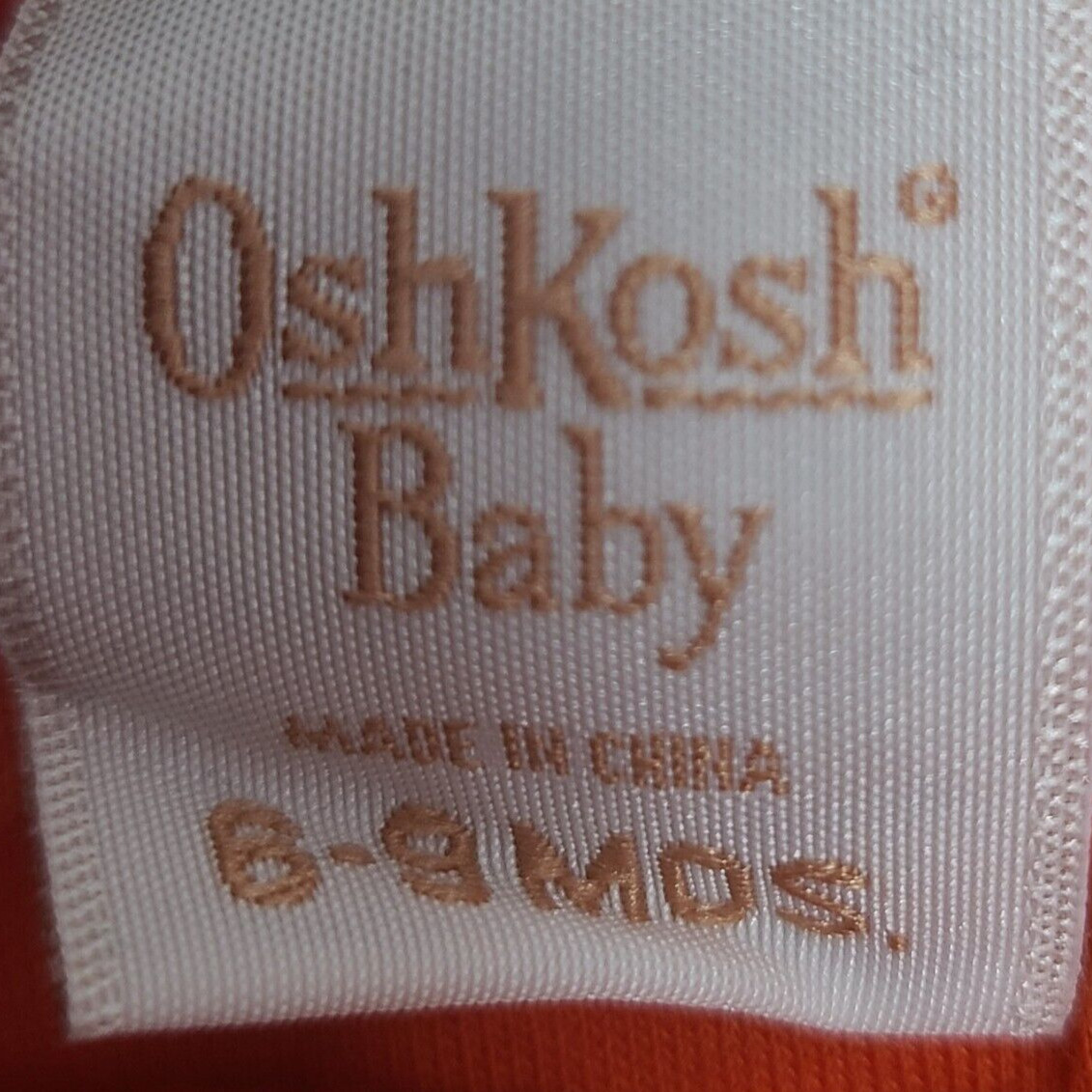 OshKosh Baby Halloween Pumpkin Outfit Sleeper Infant Size 6-9 Months Orange