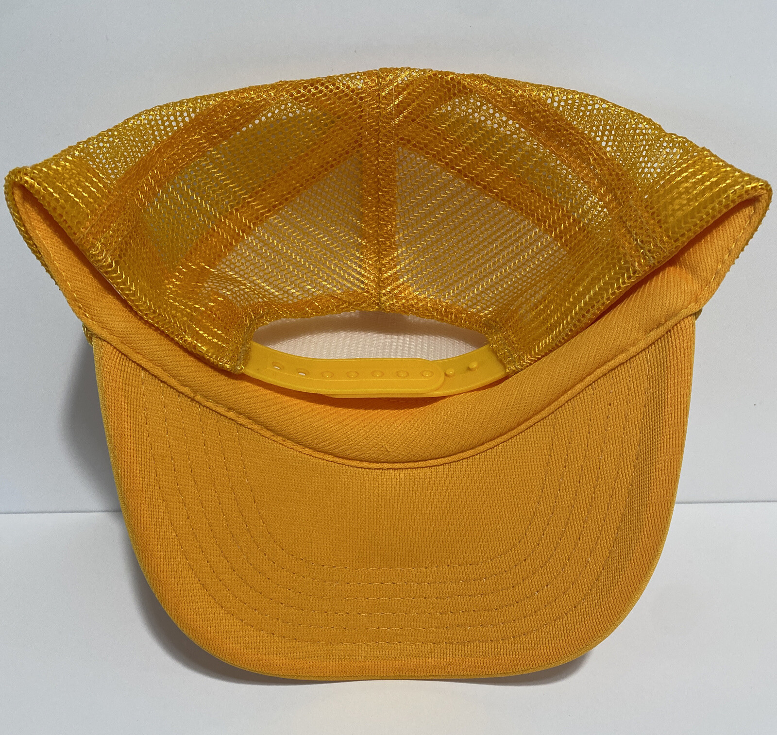 Vintage Where’s The Beef Hat Wendy’s Trucker Hat Adjustable Gold Fast Food Cap