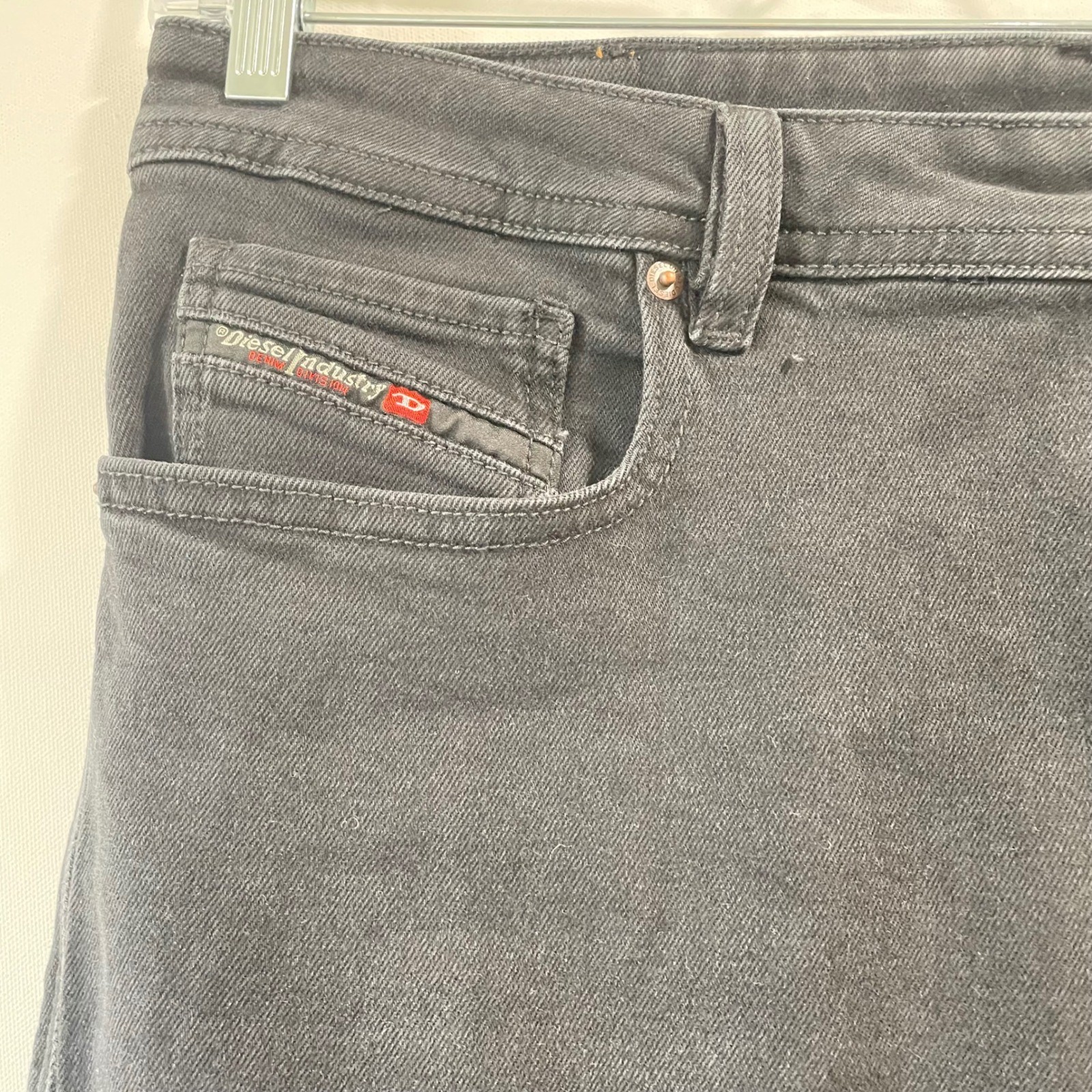 Diesel Zatiny 2007 Slim Bootcut Jeans Mens 36×30 (38×29) Washed Black RE064 NWT