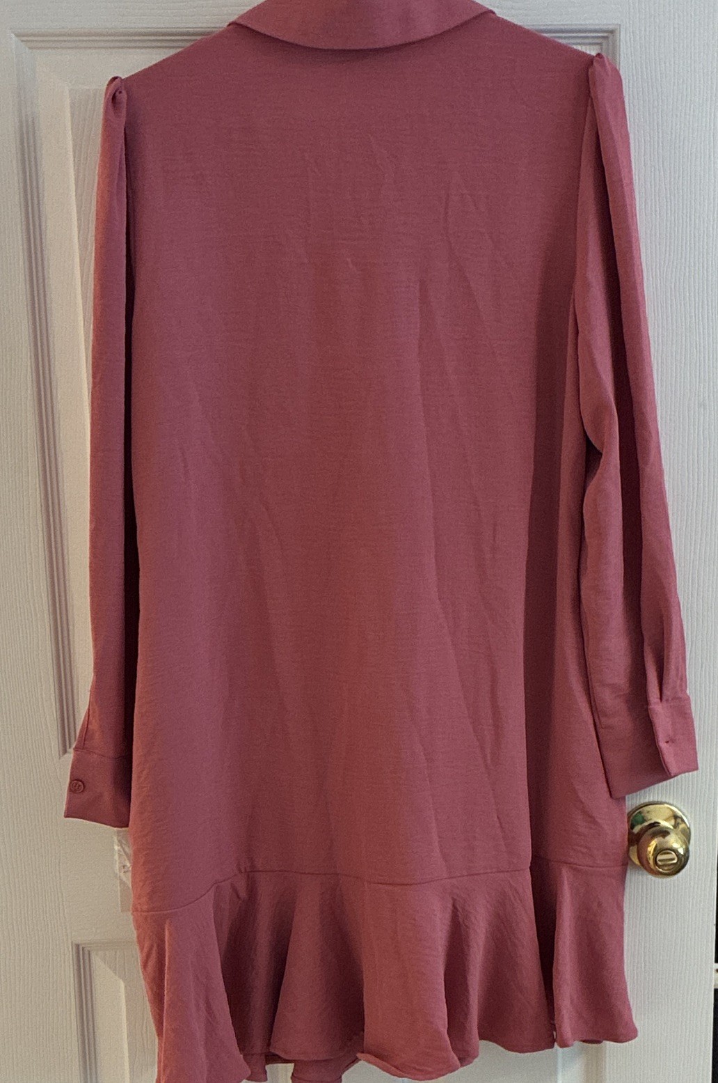 Tahari Arthur S. Levine Collared Rose Solid Shirt Dress M