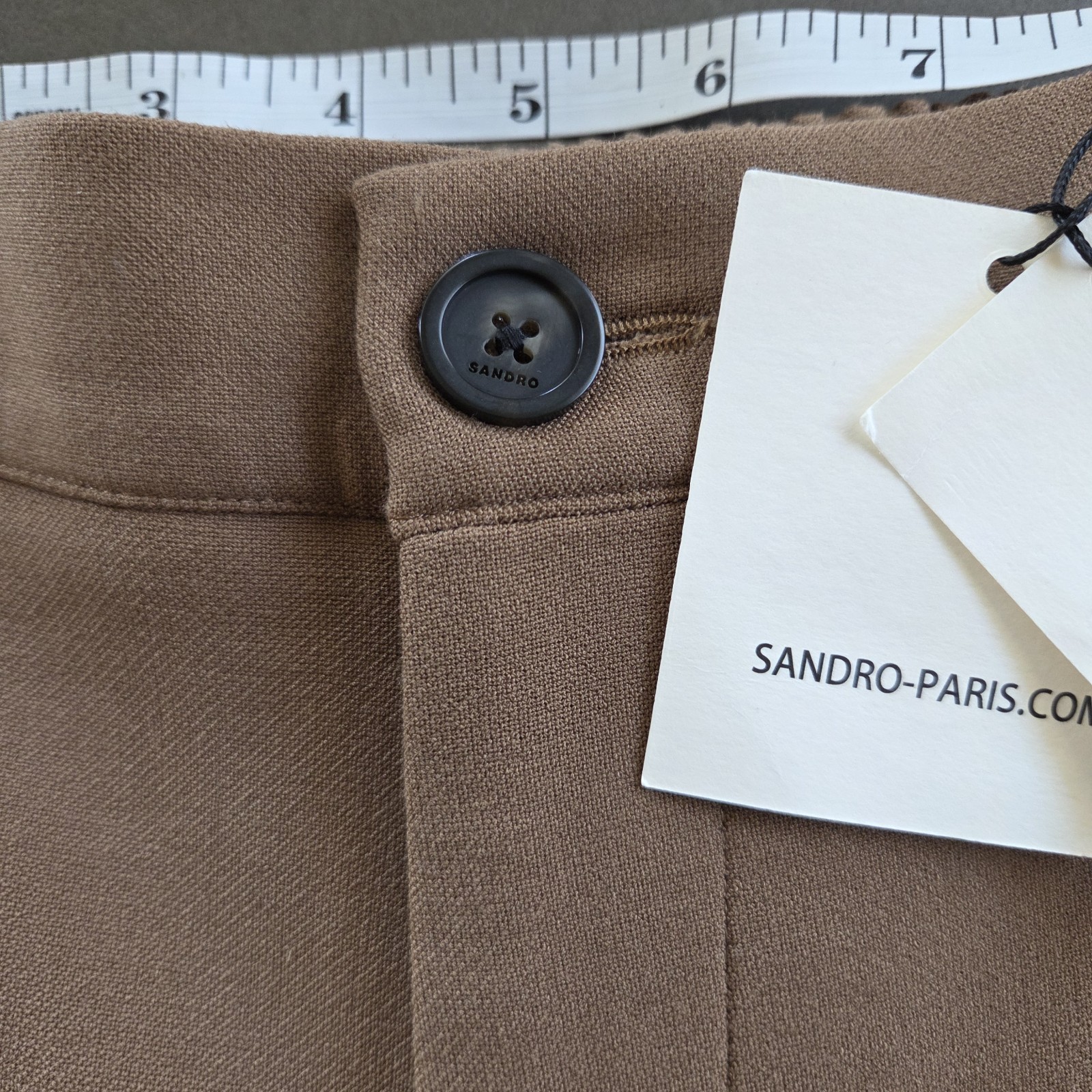 SANDRO Mens Jersey trousers Size 28 NWT $340 Camel