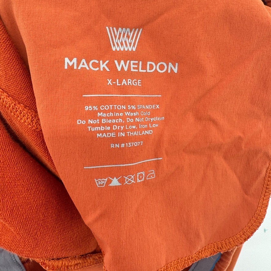 Mack Weldon Ace Daily Wear Joggers Sweatpants Orange Mens XL Stretch Drawstring
