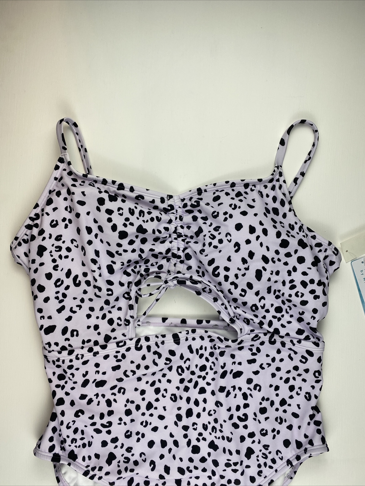 Womens Beach Betty Miracle Brands Lilac Purple Animal Print One Piece Swimsuit L