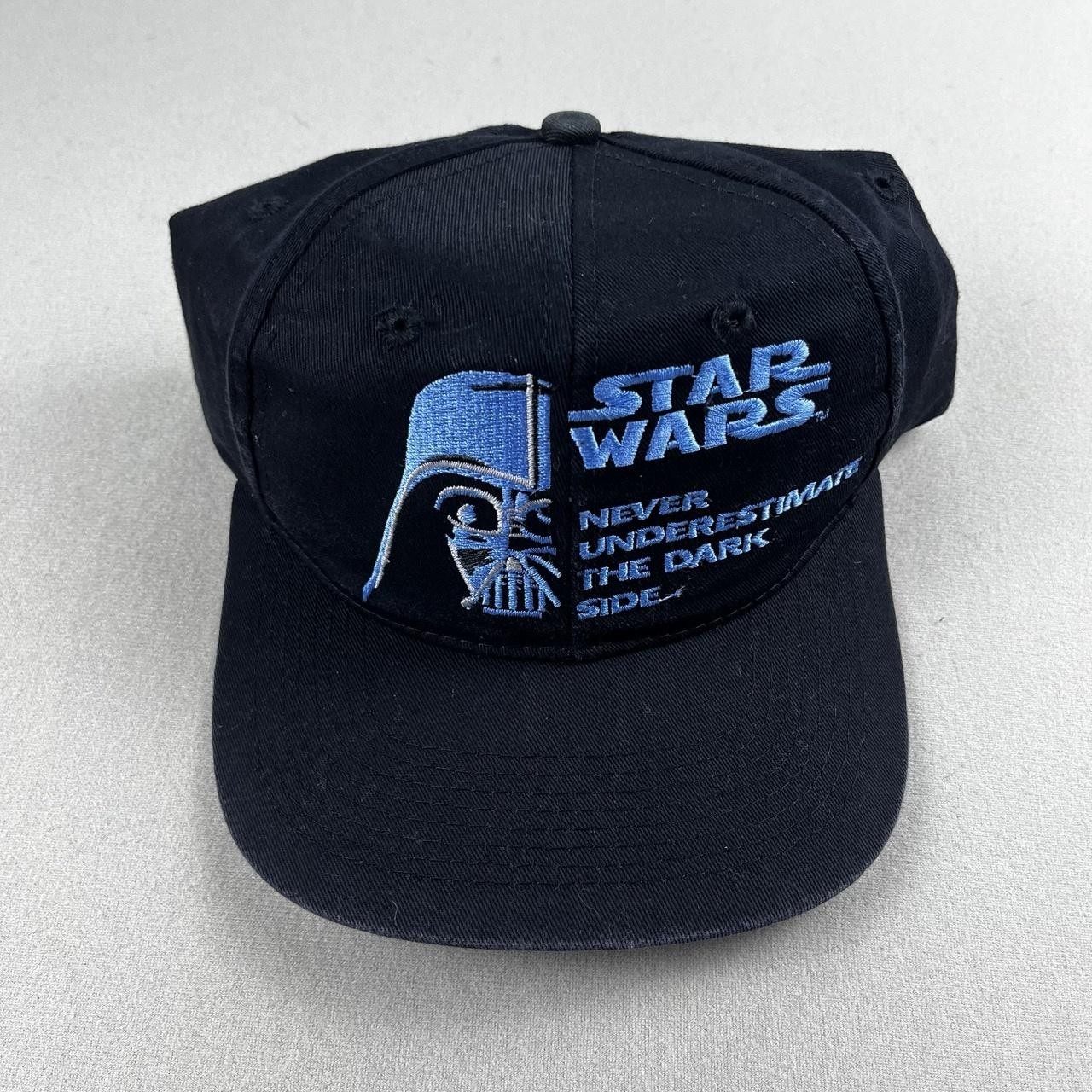Vintage Star Wars Hat Snapback Black Darth Vader Dark Side Lucasfilm 90s 1996
