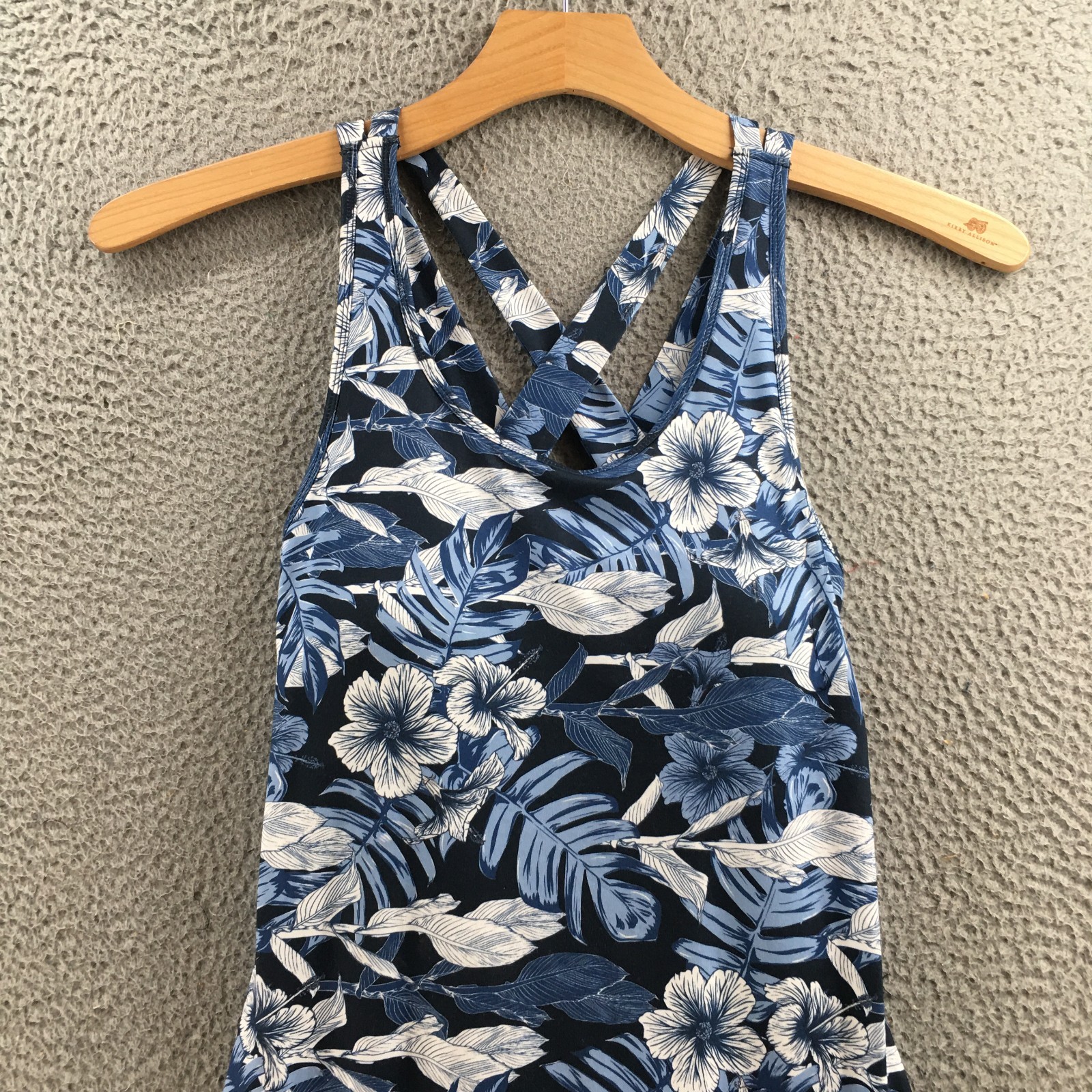 Freedom Trail by Kyodan Dress Womens Medium Blue Floral Print Sleeveless A-Line