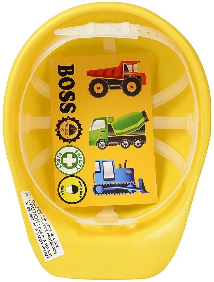 Jr. Construction Worker Helmet Yellow foreman boys kids halloween costume Hat
