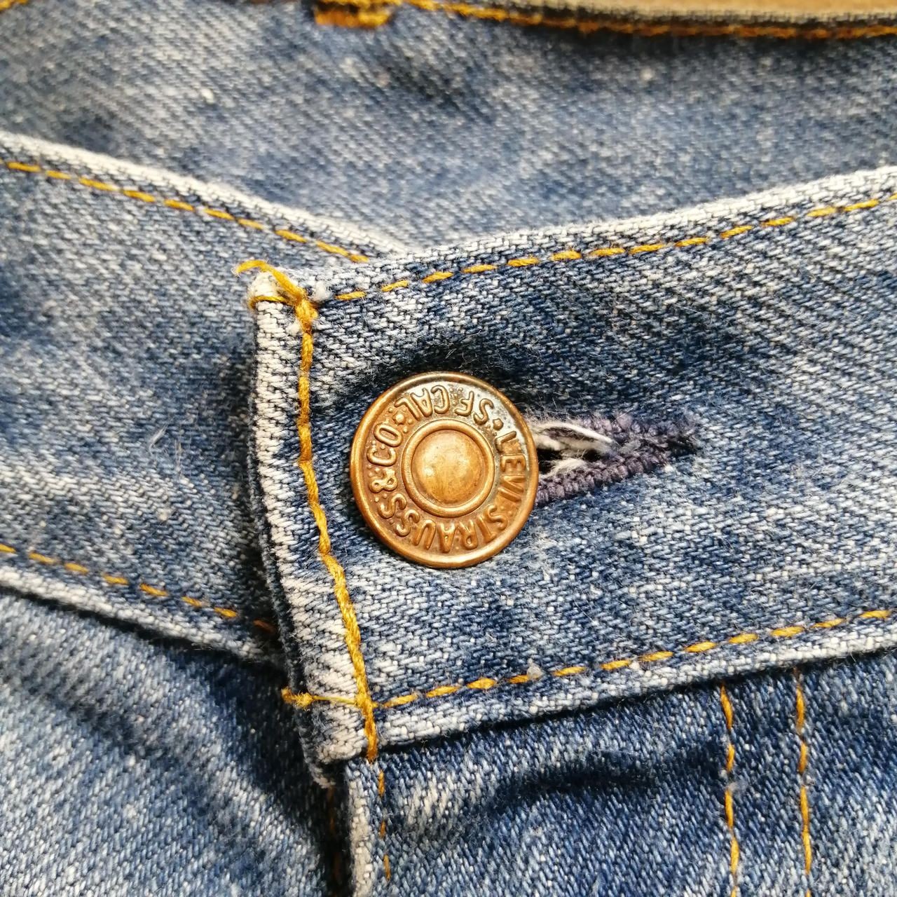 LEVIS Denim Pants Blue Back 25 TALON Made in France Used