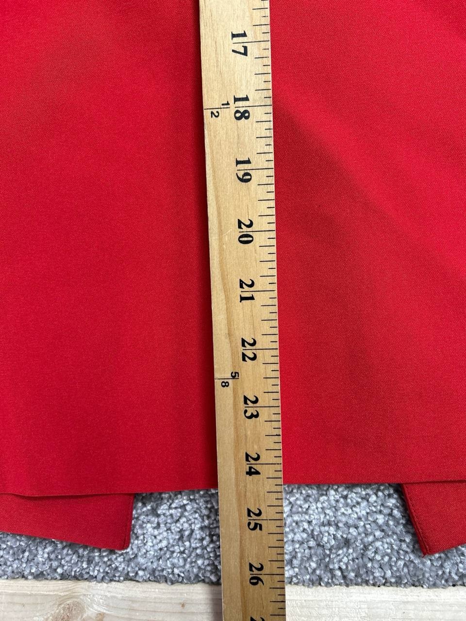 Lafayette 148 New York Tara Seamed Scuba Jacket Womens Medium Red Open Front