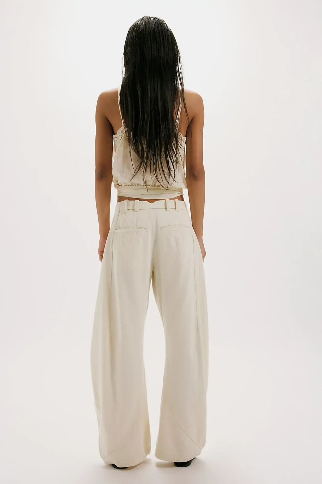 Freepeople – Spotlight Washed Barrel Chino Trousers – Sale Off