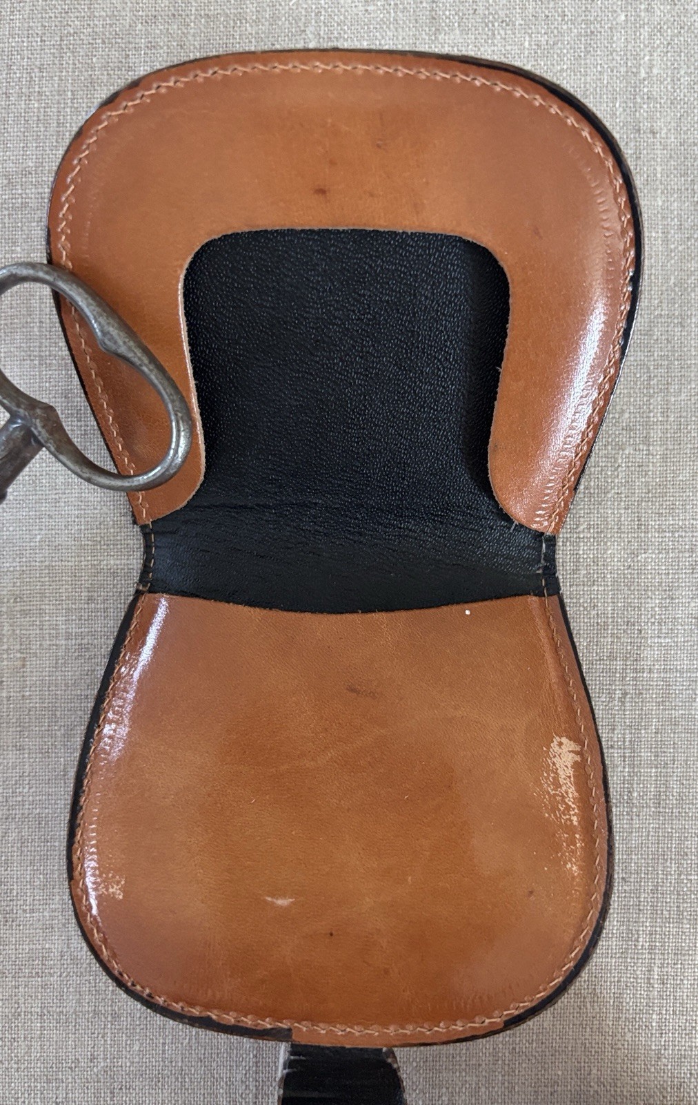 Vintage Florentine Leather Hand Tooled Tacco Coin And Jewelry Holder Pouch Brown